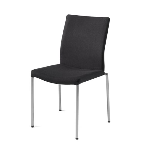 Konferenčná stolička BROOKS, textília, čierna / šedá