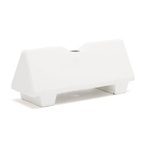 Betónová bezpečnostná zábrana s otvorom, biela