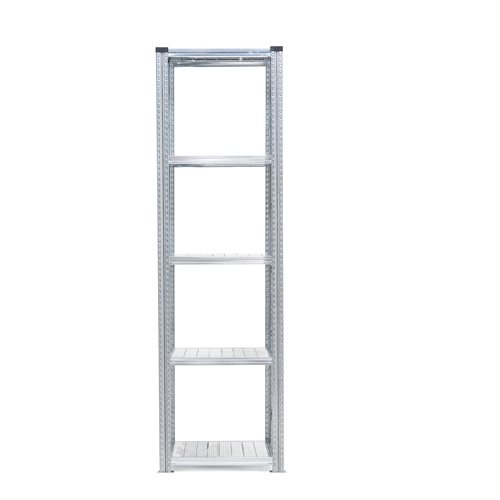 Policový kovový regál TRANSFORM, základná sekcia, 2500x600x500 mm