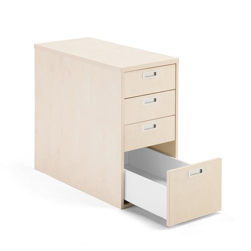 Kancelársky kontajner Modulus, 4 zásuvky, breza