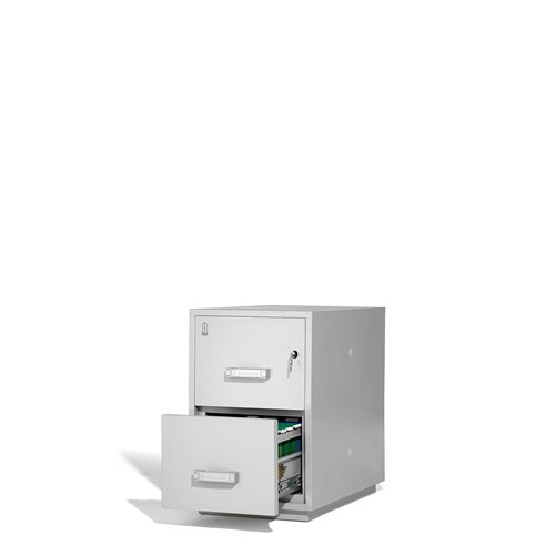 Ohňovzdorná kancelárska kartotéka Ensure, 2 zásuvky, zámok na kľúč