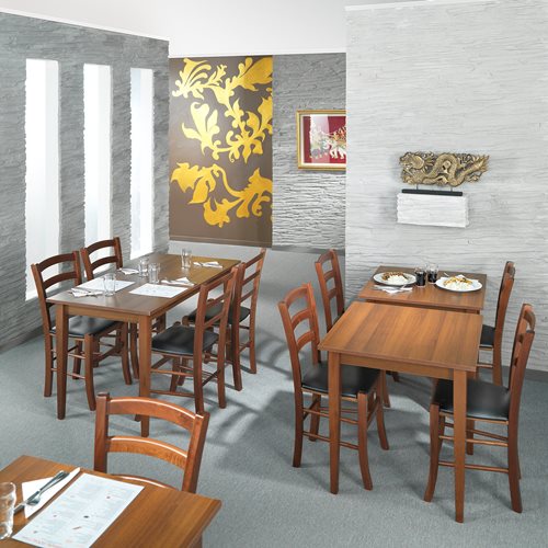 Jedálenská stolička TULSA, orech / koženka