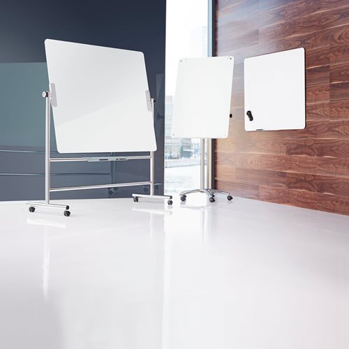 Magnetická sklenená tabuľa GLENDA, 900x600 mm, biela