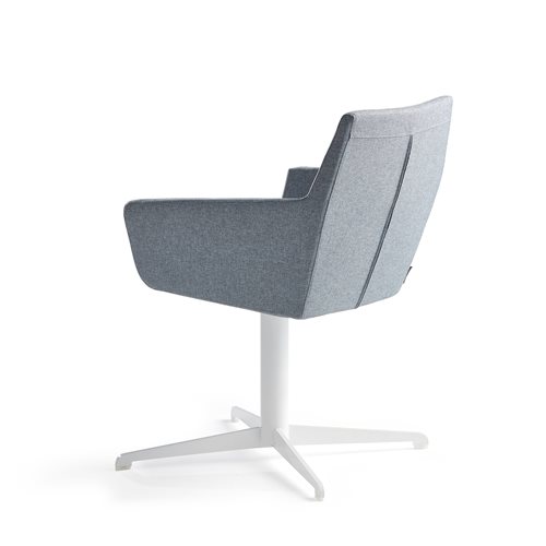 Konferenčná stolička Fairview, biela, modrošedá