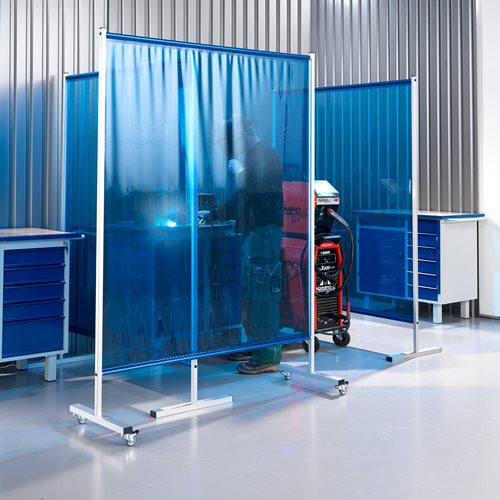 Zváračská stena, s kolieskami, modrá