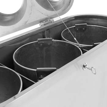 Odpadkový kôš na triedenie odpadu Clark, 3x48 L, nerez