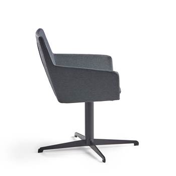 Konferenčná stolička Fairview, čierna, antracit