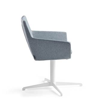 Konferenčná stolička Fairview, biela, modrošedá