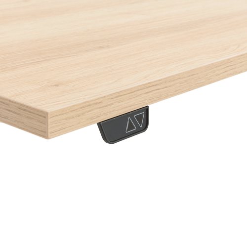 Výškovo nastaviteľný stôl Modulus, rohový, 1600x2000mm, biela/čierna