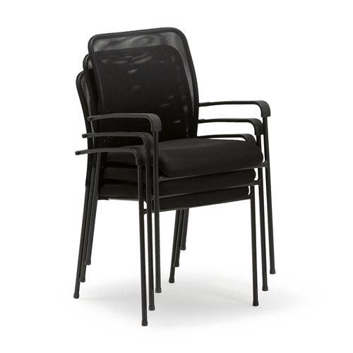 Konferenčná stolička HALIFAX, čierna / čierna