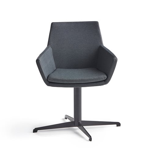 Konferenčná stolička Fairview, čierna, antracit