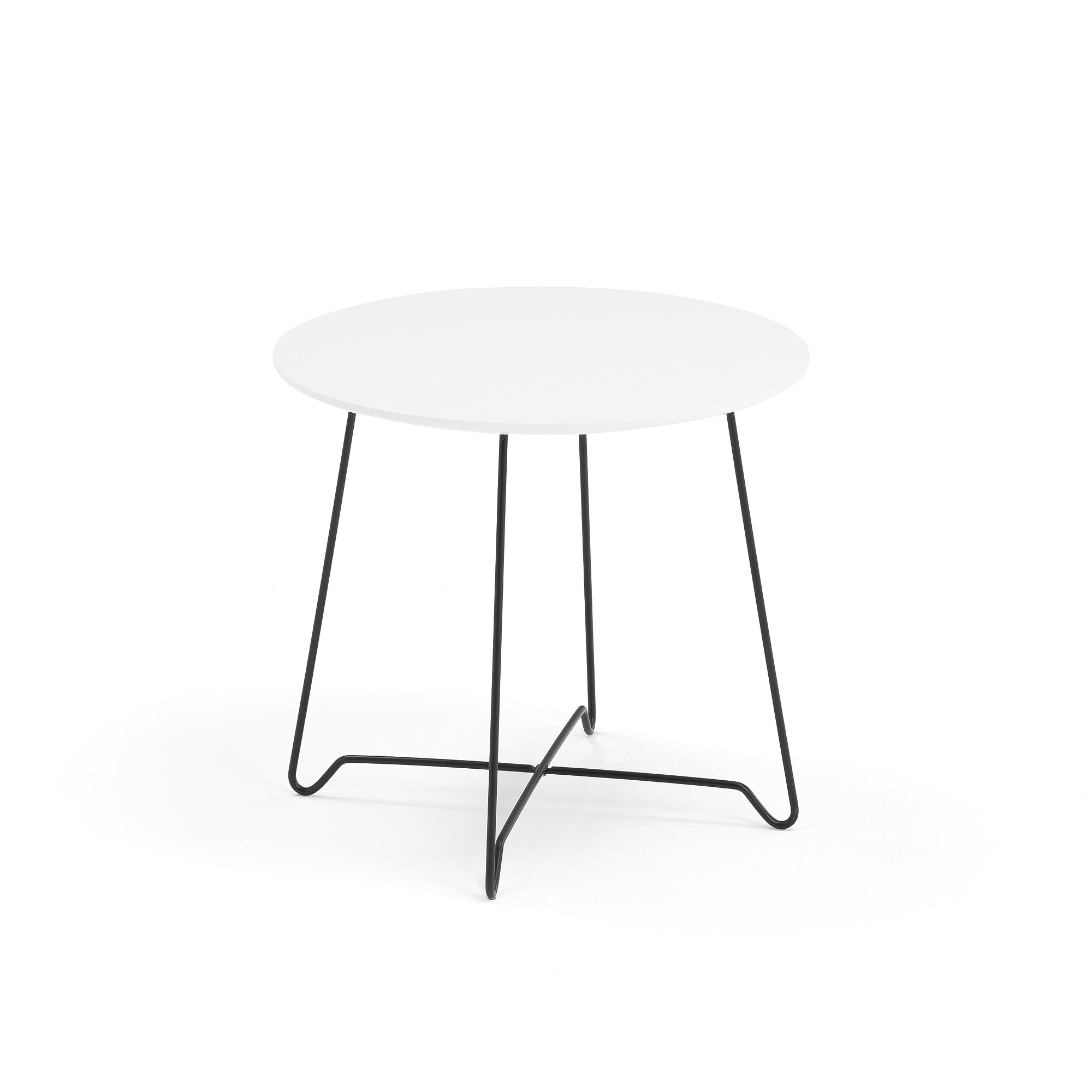 Kaviarenský stolík IRIS, výška 460 mm, čierna / biela