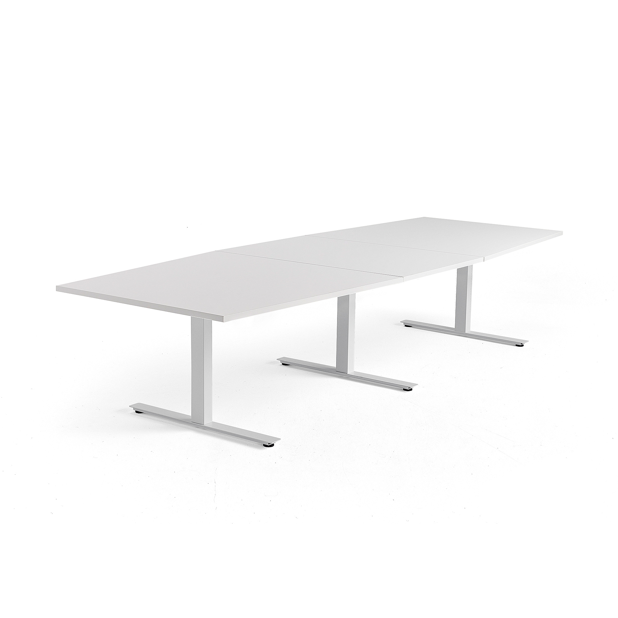 Rokovací stôl MODULUS, 3200x1200 mm, T-rám, biela, biela