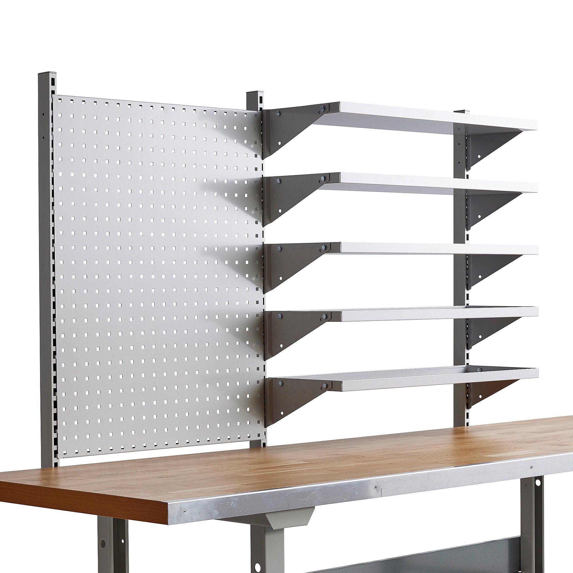 Zadný panel pre stoly ROBUST/SOLID, 2000 mm, 1 panel na náradie + 5 políc