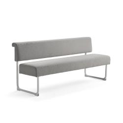 Pohovka START, dĺžka 1800 mm, tkanina, šedobéžová, biela