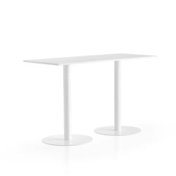 Barový stôl ALVA, 1800x800x1100 mm, biela, biela