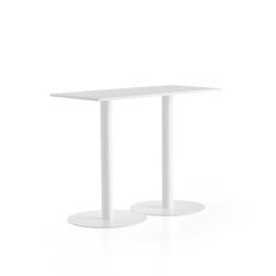 Barový stôl ALVA, 1400x700x1100 mm, biela, biela