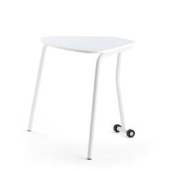 Skladací stôl HEX, 740x800x620 mm, biela, biely rám
