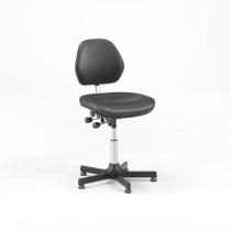 Priemyselná stolička AUGUSTA, V 475 - 600 mm, čierny vinyl