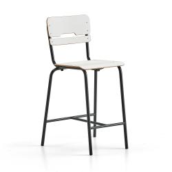 Školská stolička SCIENTIA, široké sedadlo, V 650 mm, antracit/biela