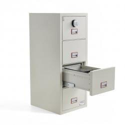 Ohňovzdorná kartotéka COVER, 120 min. 4 zásuvky, kódový zámok, 1580x570x700 mm