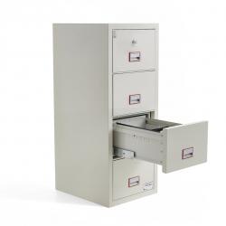 Ohňovzdorná kartotéka COVER, 120 min. 4 zásuvky, zámok na kľúč, 1580x570x700 mm