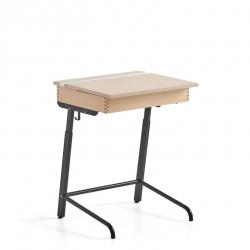 Školská lavica AXIOM, antracit/béžová