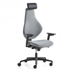 Kancelárska stolička HURRAY, vysoké operadlo, modrošedá