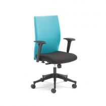 Kancelárska stolička s odnímateľným poťahom MILTON, tyrkysová / čierna