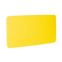 Sklenená magnetická tabuľa Stella so zaoblenými rohmi, 2000x1000 mm, žltá