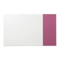 Bezrámová biela tabuľa Air 1490x1190mm + nástenka 500x1190mm, ružová