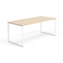 Kancelársky pracovný stôl MODULUS, O-rám, 1800x800 mm, dub/biela