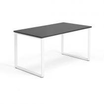 Kancelársky pracovný stôl MODULUS, O-rám, 1400x800 mm, čierna/biela