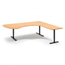 Výškovo nastaveteľný stôl ADEPTUS P, Š 2200 v H 2000 x V 680-1180 mm, buk /