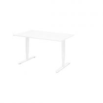 Výškovo nastaviteľný stôl Adeptus, 1200x800 mm, biela/biela