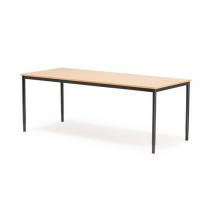 Kancelársky pracovný stôl Adeptus, 2000x800 mm, bukový laminát/čierna