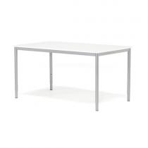 Kancelársky pracovný stôl Adeptus, 1400x800 mm, biely laminát/šedá