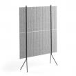 Paraván SPLIT, 1200x1500 mm, svetlo šedý